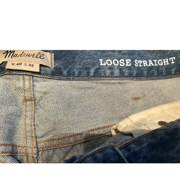 Madewell NWT Men's The 1991 Loose Straight Aalto Wash Jean 40x32 MSRP $138 - Picture 6 of 6
